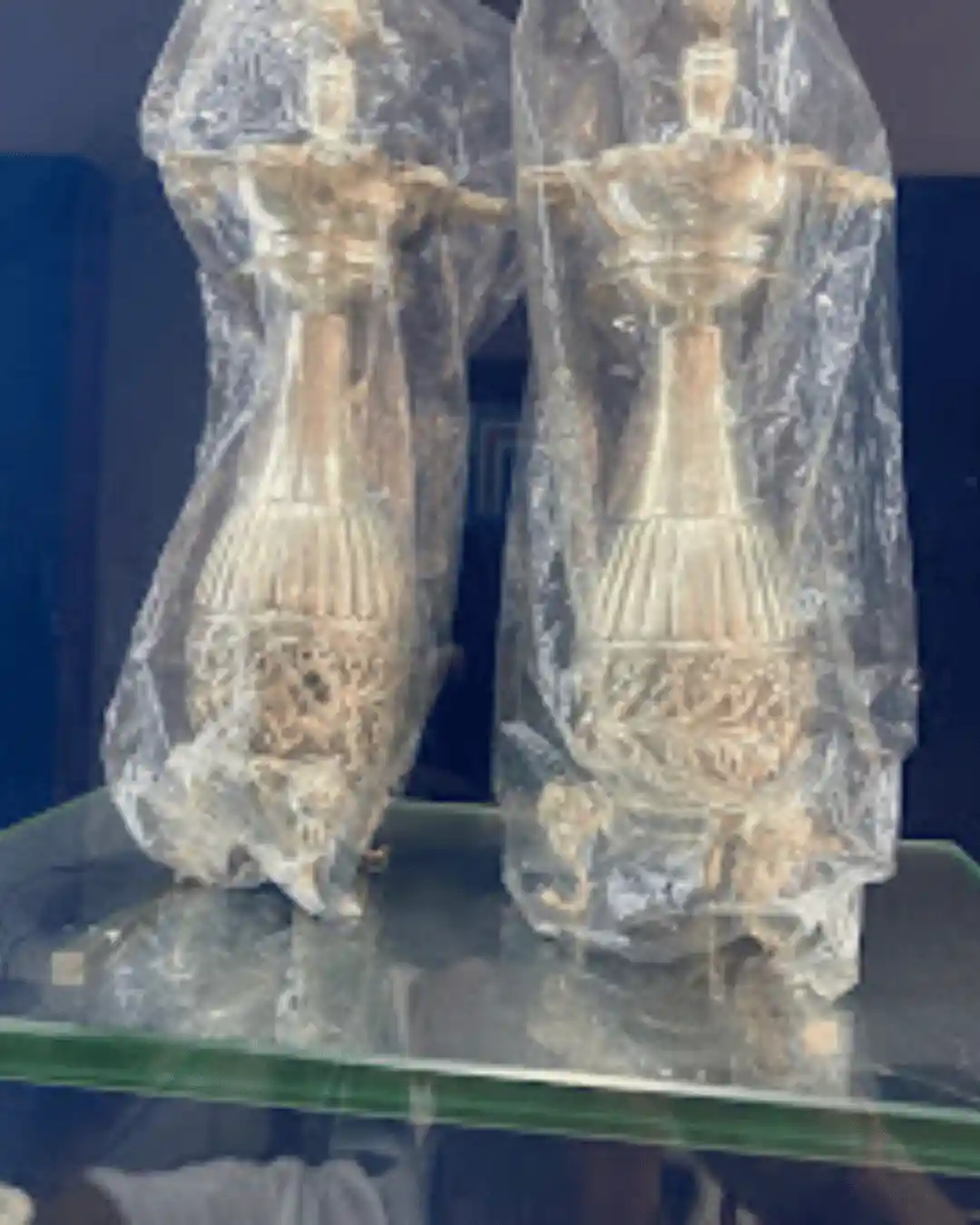 🪔 Silver Peacock Deepam Lamp Pair with Floral Engraving & Scrolled Feet ✨