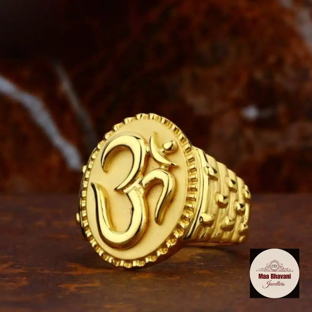 Divine Gold Om Ring✨Sacred Style & Bold Design