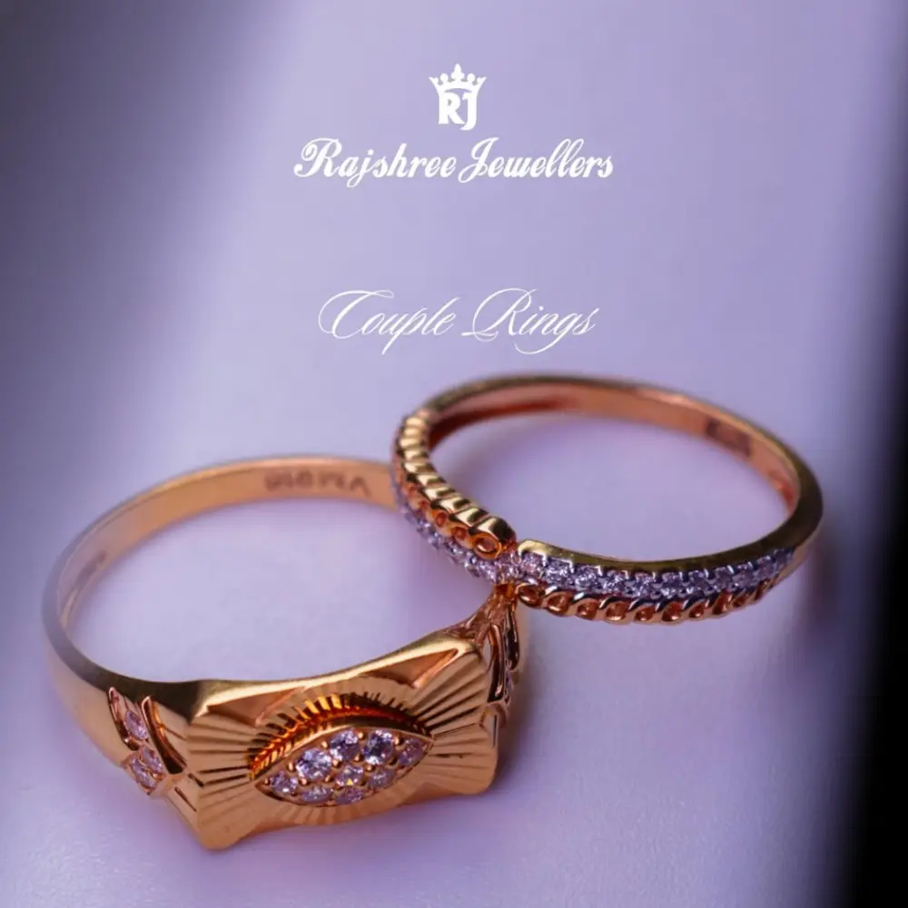 Elegant Diamond Couple Rings | Perfect Love Bands ✨