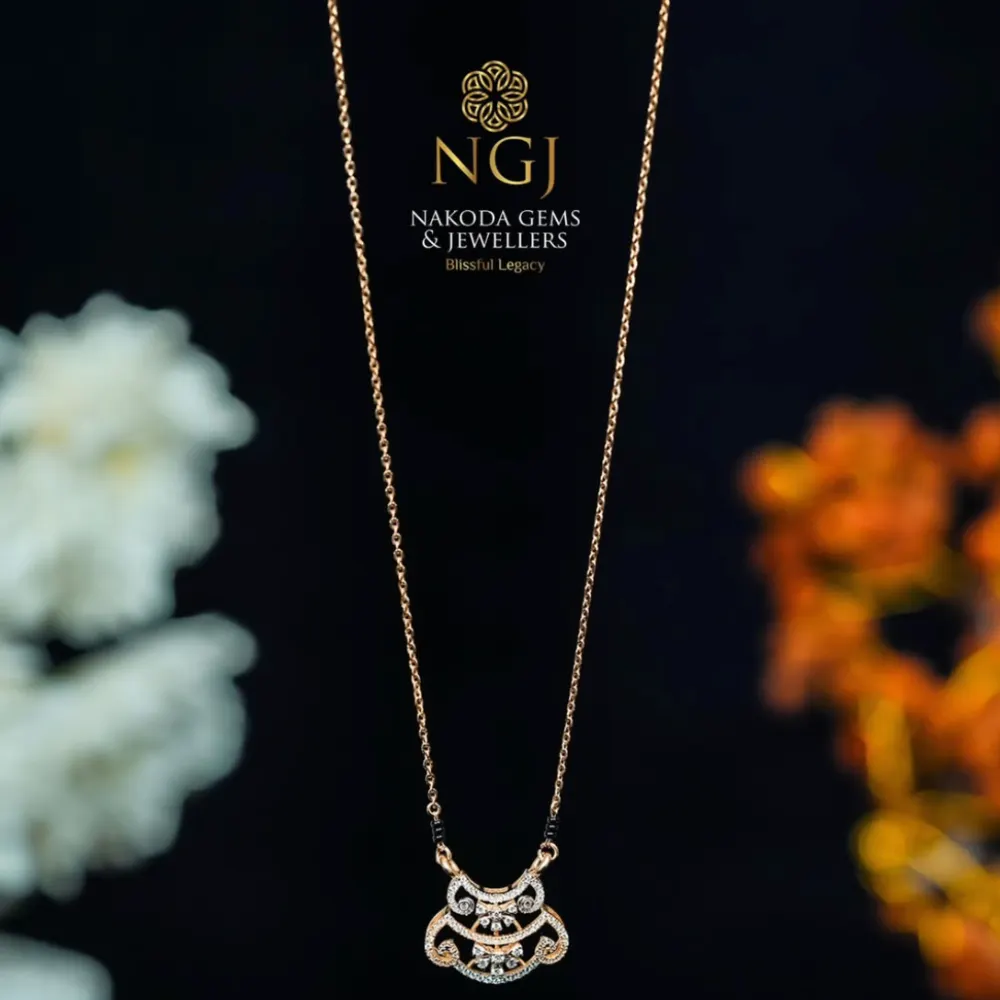 ✨Fancy Black Beads Chain with Sparkling CZ Charms