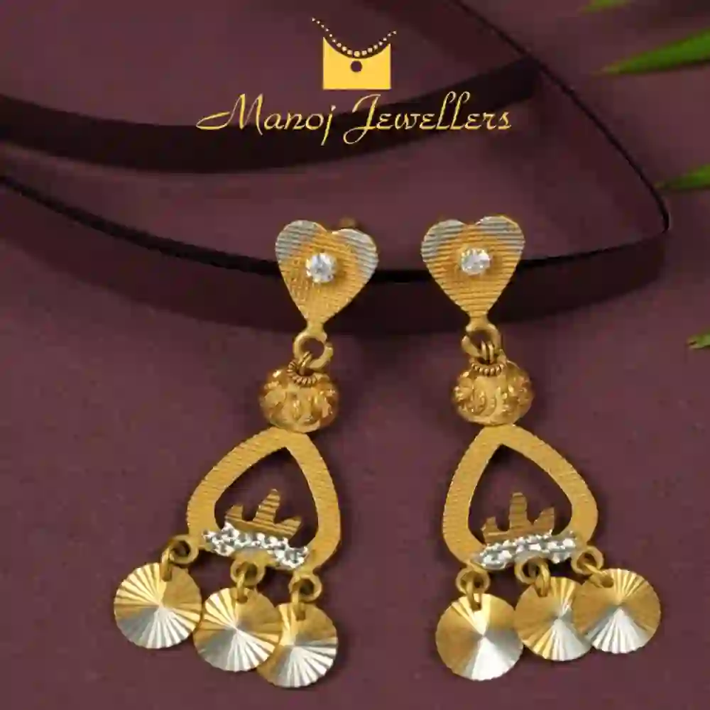 Trendy Dual Tone Temple Dangles✨💖