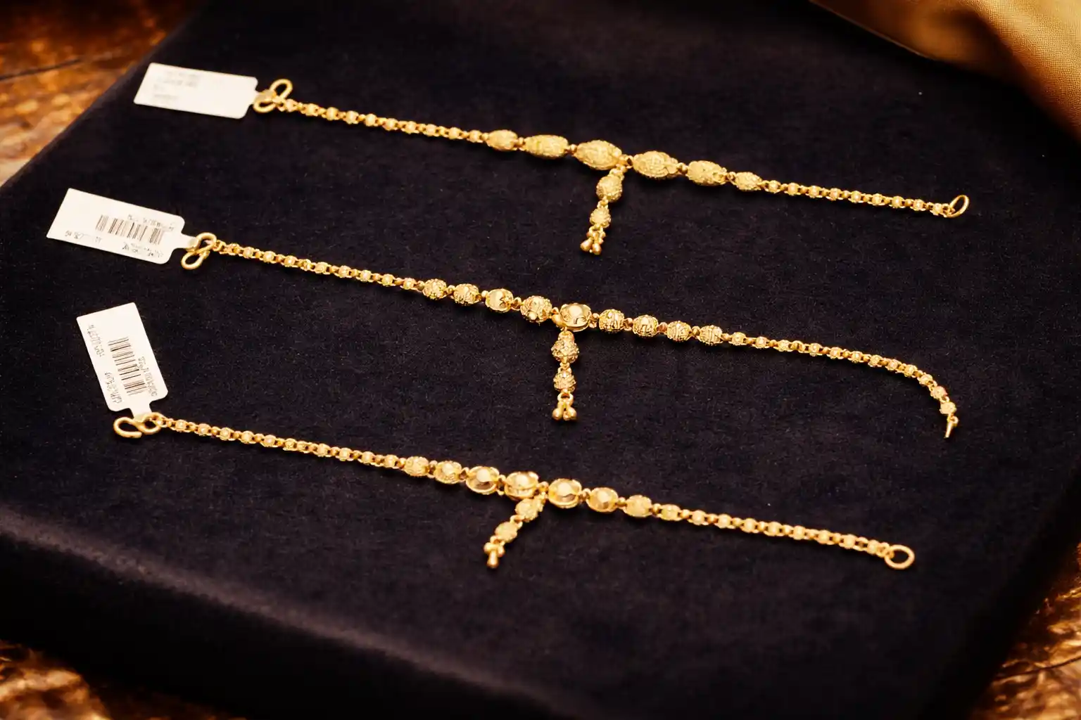 ✨ Elegant Gold Bead Chain Bracelets 💛