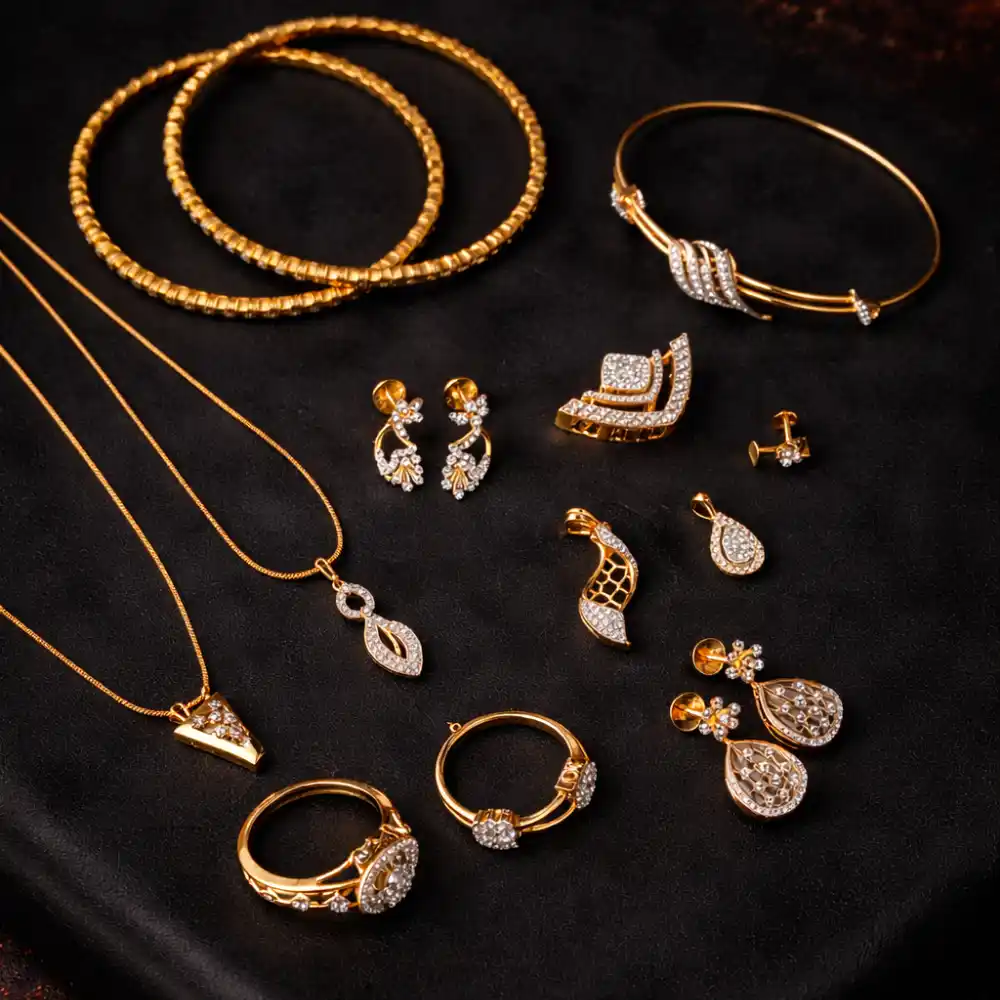 ✨ Exquisite Diamond-Studded Gold Lattice Art 💎