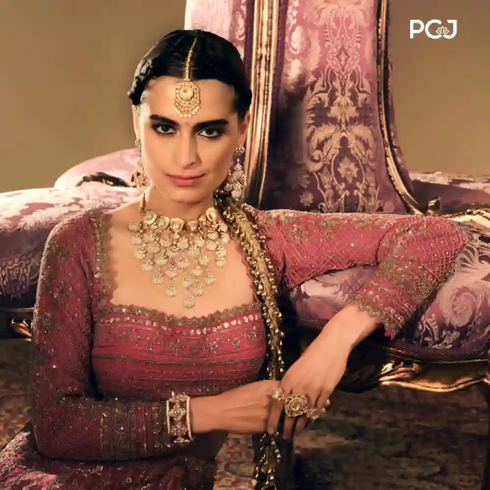 Design image - ✨ Heritage Polki & Gold Bridal Choker Set 👑