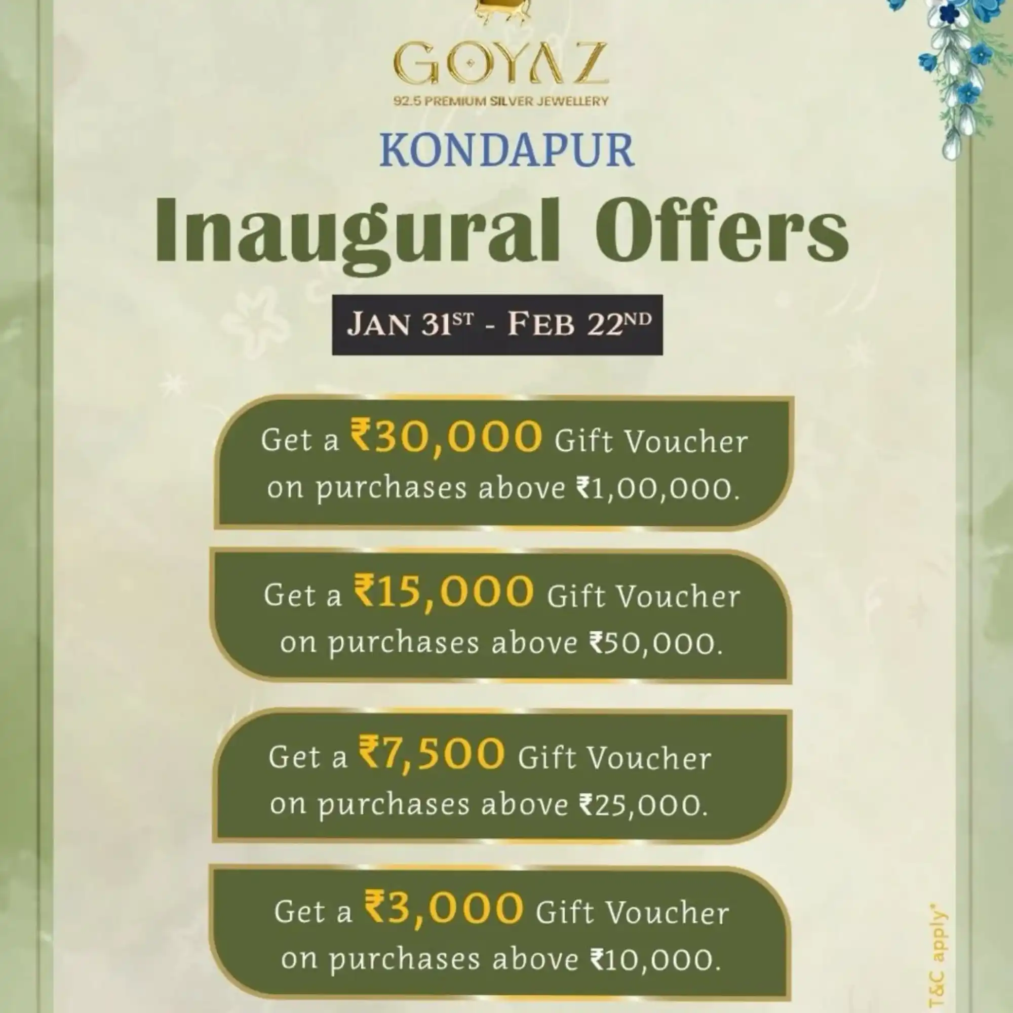 Offer image: ✨ MEGA DEALS: SAVE UP TO ₹30,000! Exclusive Inaugural Offers 🎁💍