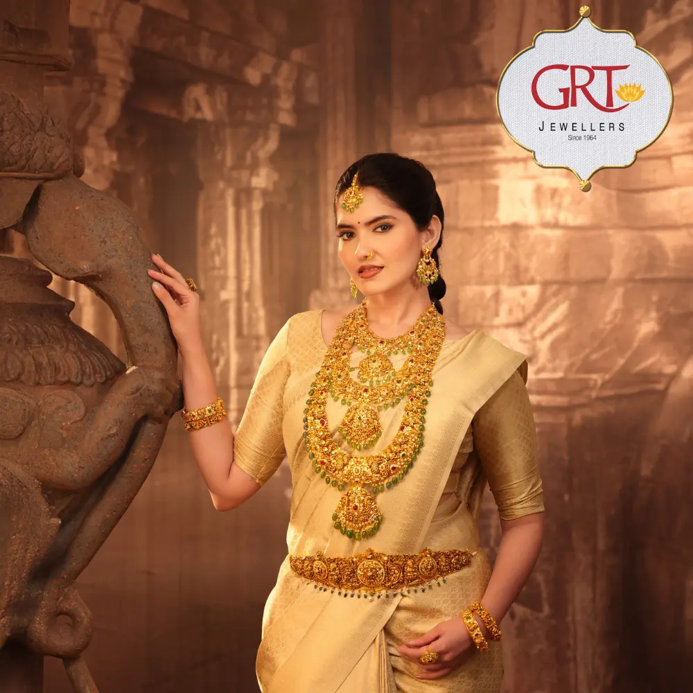 ✨ South Indian Bridal Glory – By GRT Jewellers