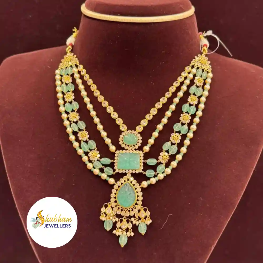 Royal Triple-Layer Emerald Necklace 💚✨