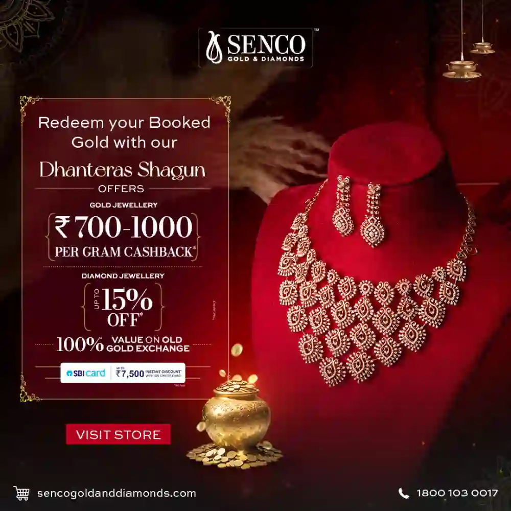 Dhanteras DEALS! SAVE up to ₹1000/GM & FLAT 15% OFF! 💰✨