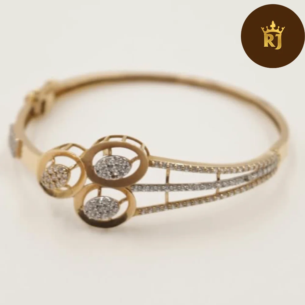 Design image - ✨ Stylish Gold Bangle 💎 with Diamond Detailing