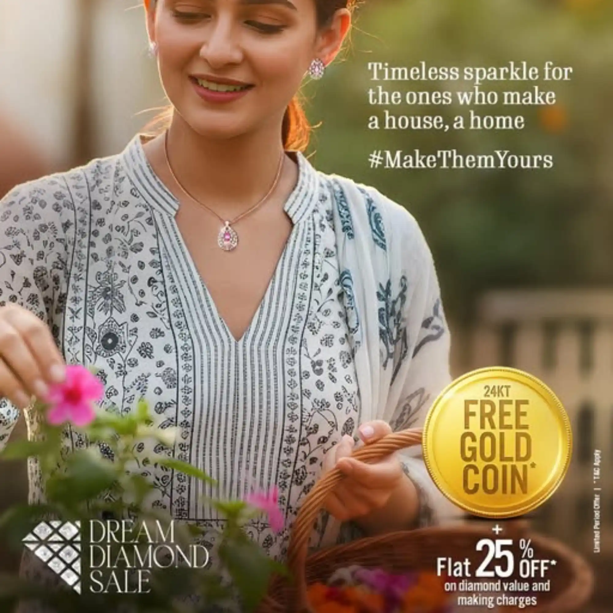 Offer image: FLAT 25% OFF + FREE 24KT Coin 🎉