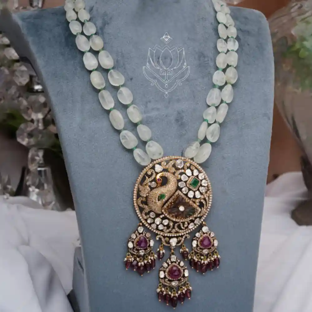  Peacock Pendant💎Ruby & Diamond Elegance