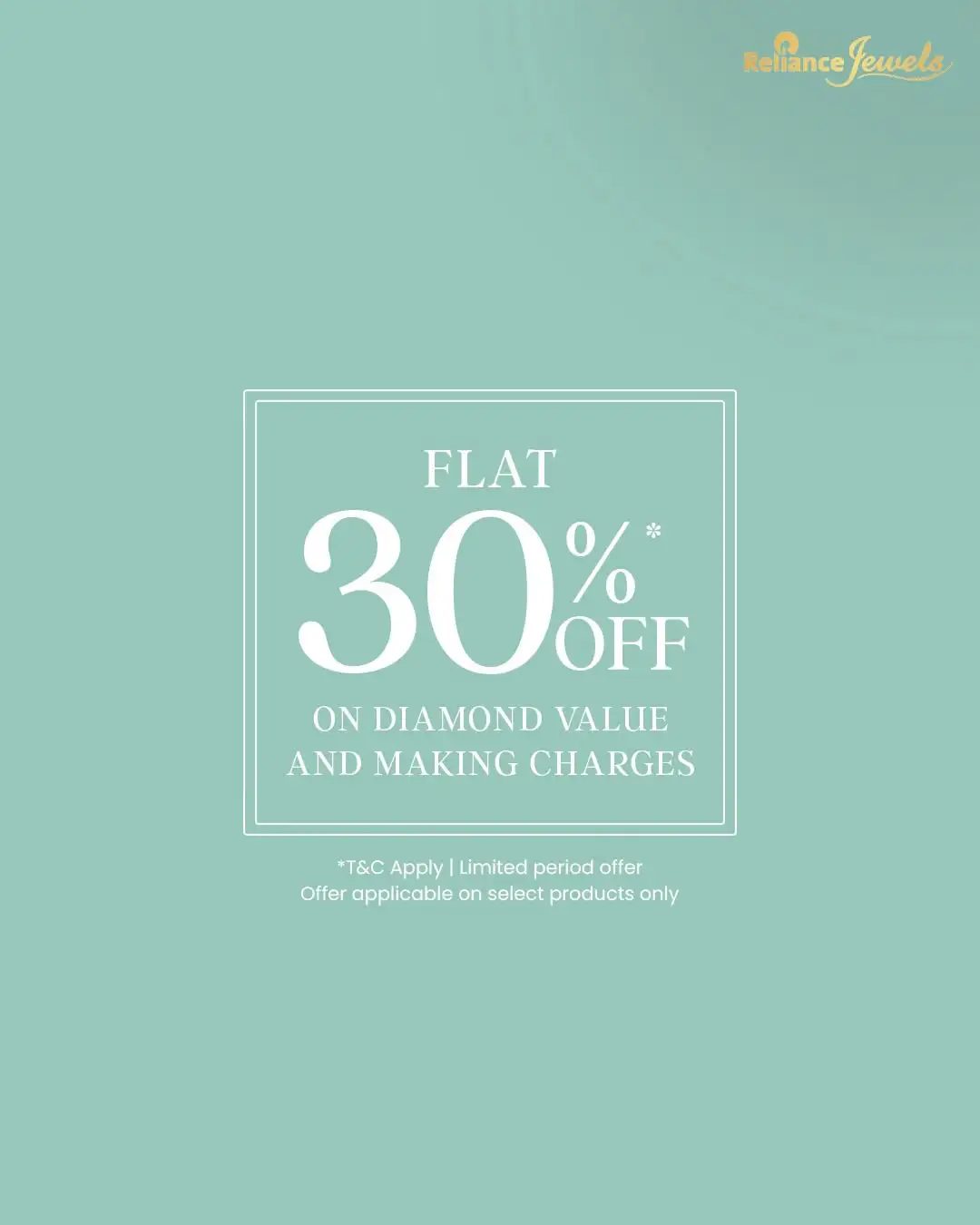 Offer image: 💎 Flat 30% Off Diamond & Making Charges ✨