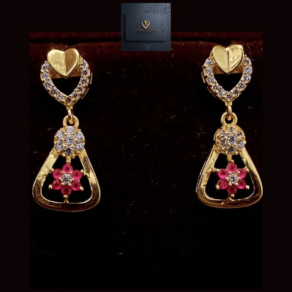 💖 Radiant Ruby Petal Drops – Sri Venkataramana Jewellers