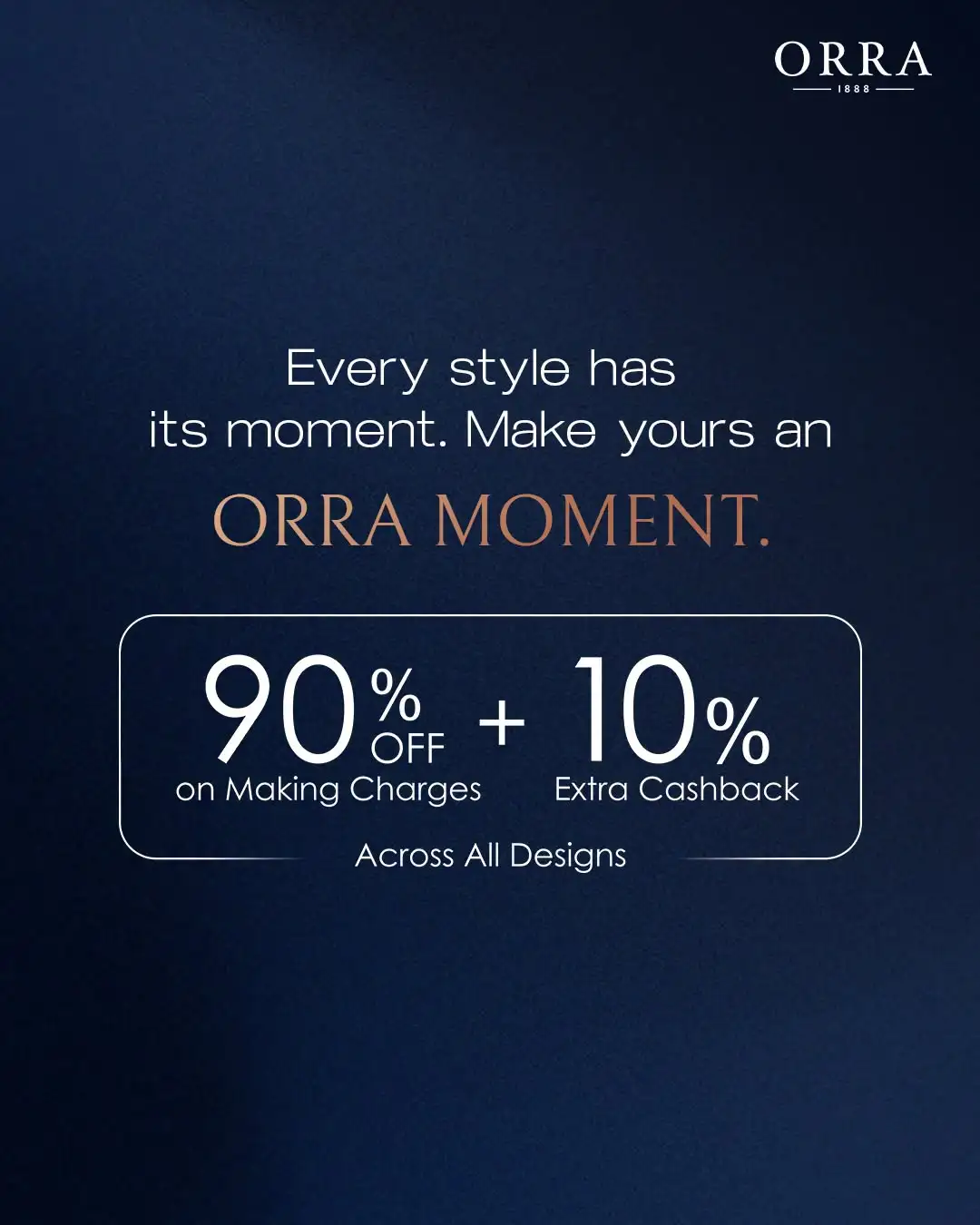 Offer image: 💎 90% Off Making Charges + 10% Cashback ✨