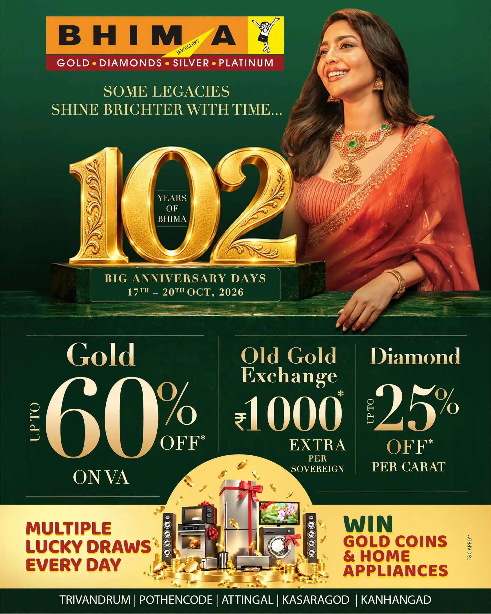 Offer image: ✨ Bhima 102nd Anniversary Gold & Diamond Offers