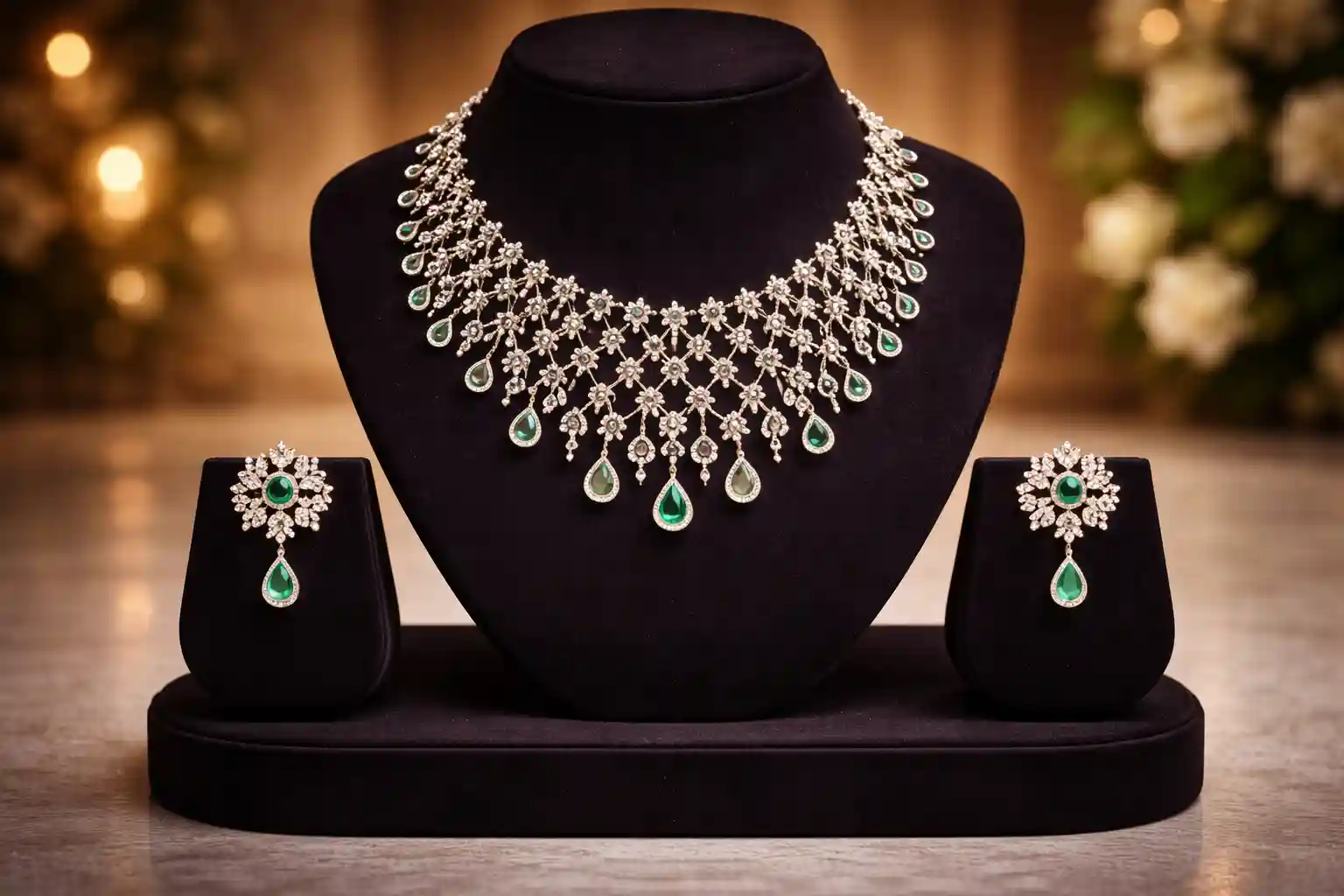 Diamond Emerald Drop Necklace 💚✨