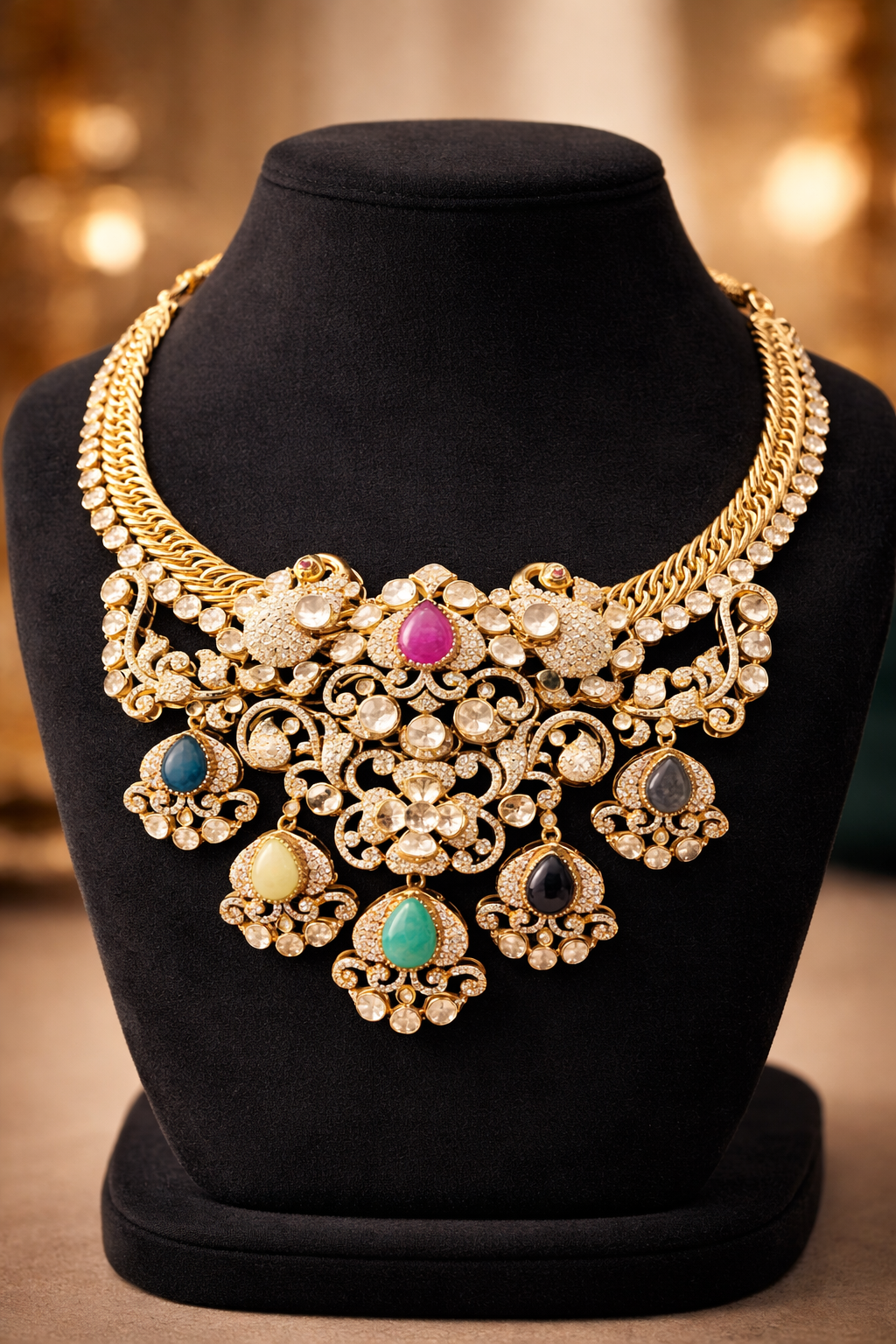 π Royal Polki Diamond Necklace πβ¨
